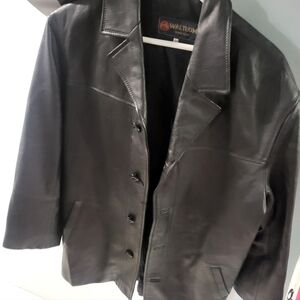 Vintage Waltoum Black Leather Jacket